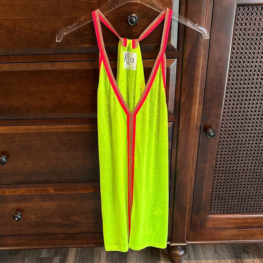 PITUSA Mini Sundress Neon Lemon SIZE PETITE (XXS/XS/S) NEW WITHOUT TAGS